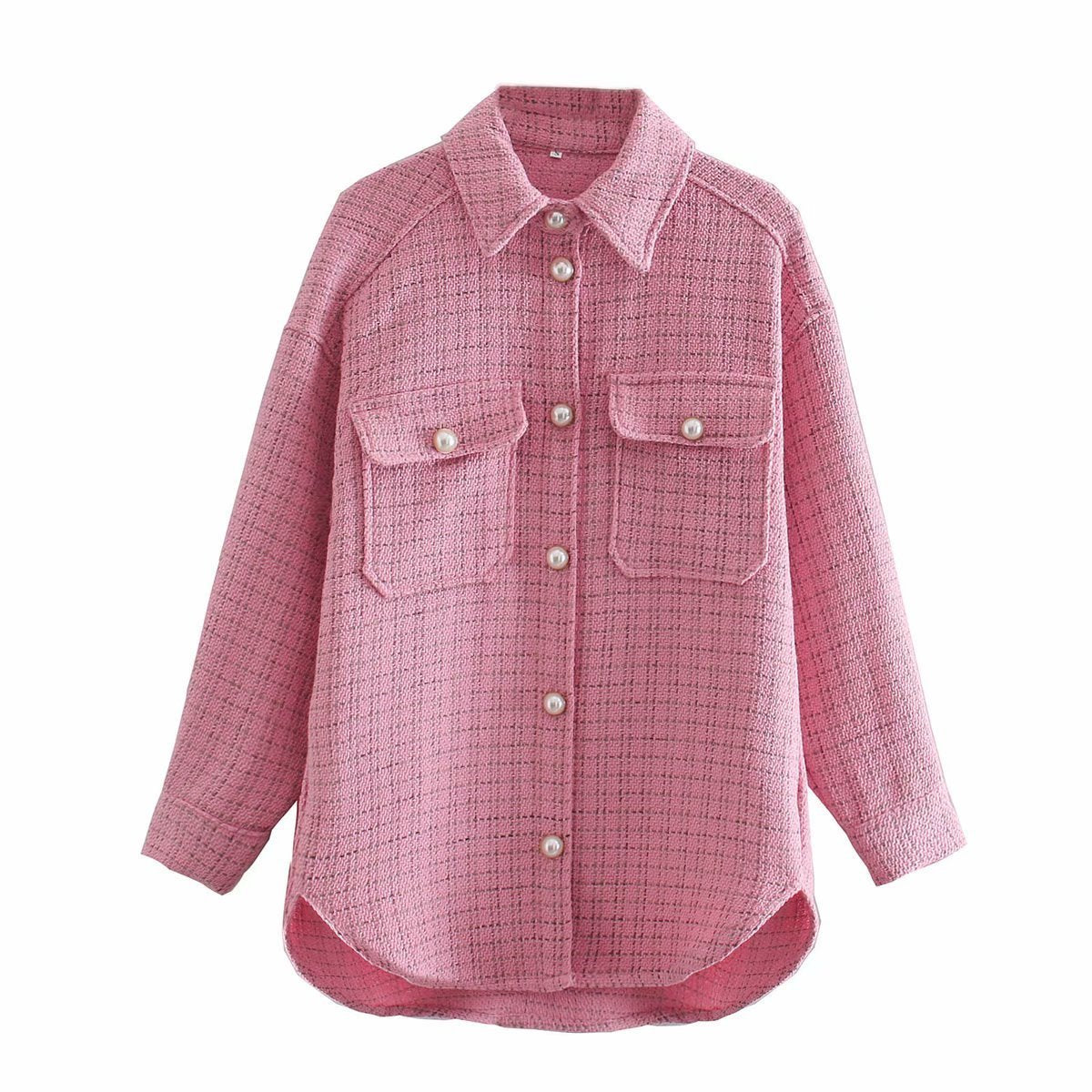 Manteau Épais à Carreaux Élégant