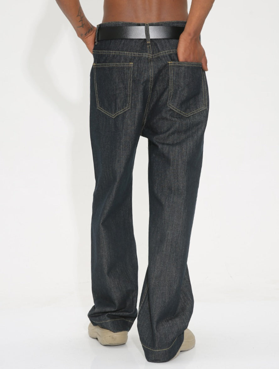 Warp straight leg raw denim