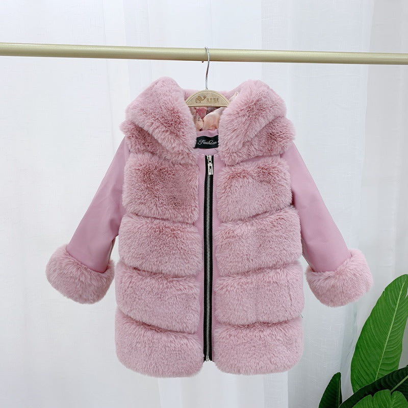 Manteau Enfant Fourré – Capuche Fourrure
