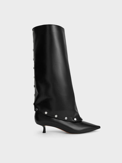Droptop Convertible Kitten Heel Boots