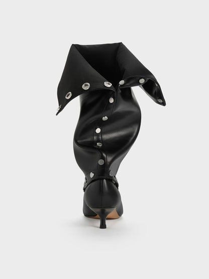 Droptop Convertible Kitten Heel Boots