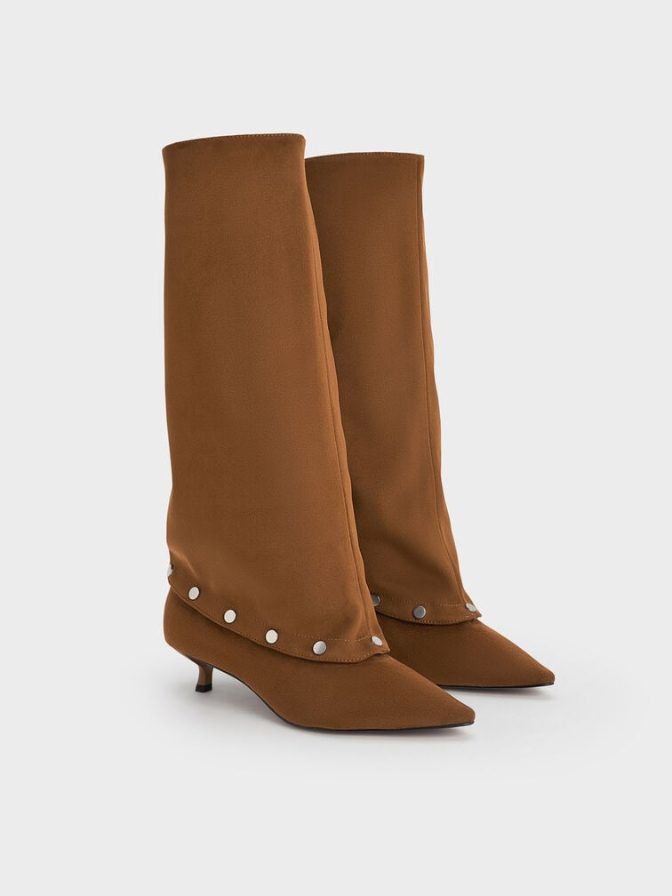 Droptop Convertible Kitten Heel Boots