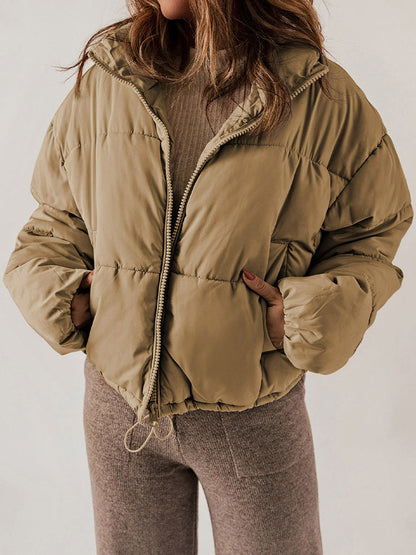 Manteau Hiver Épais à Col Montant