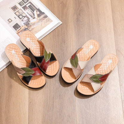 Sandales multicolores à brides croisées