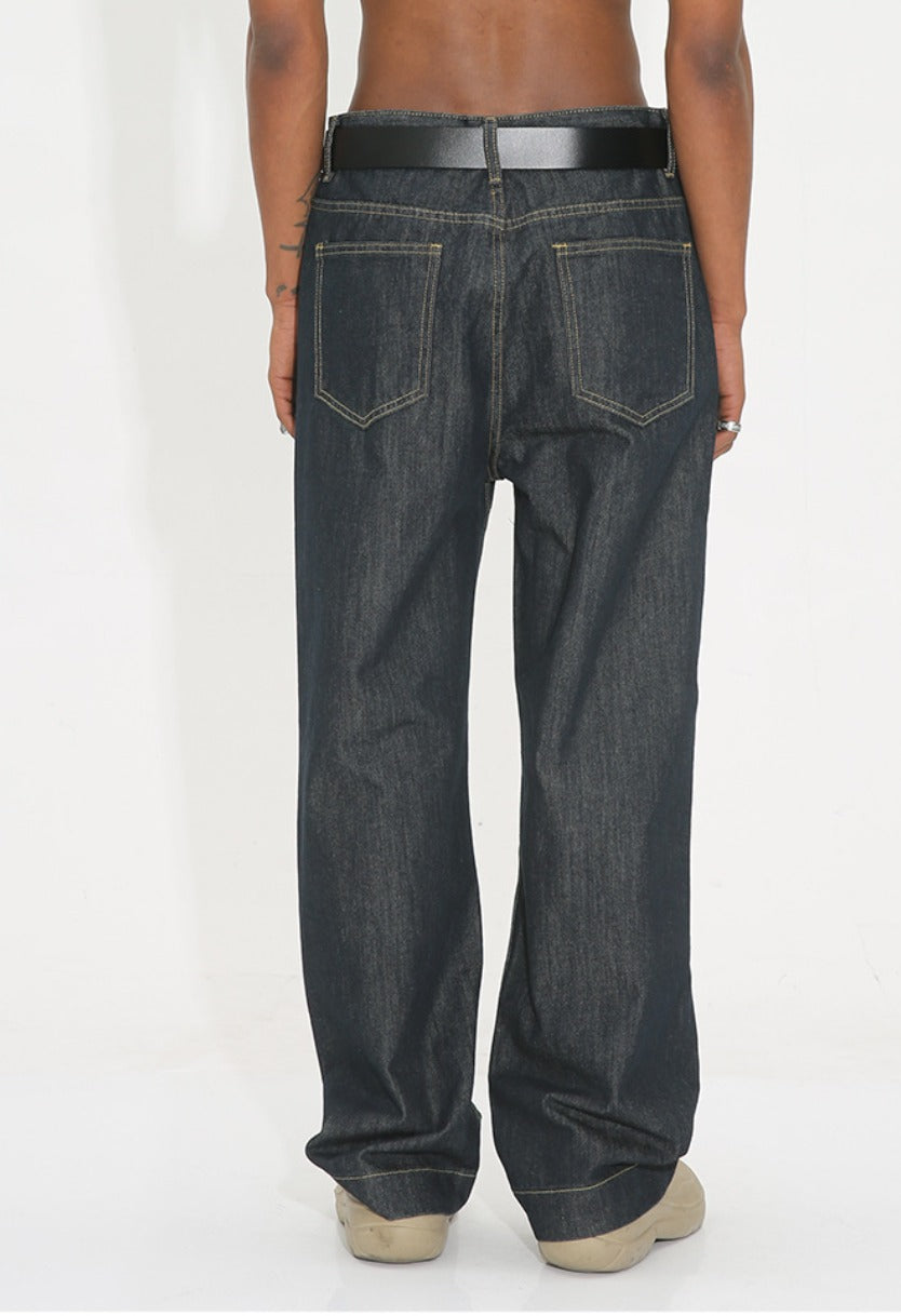 Warp straight leg raw denim