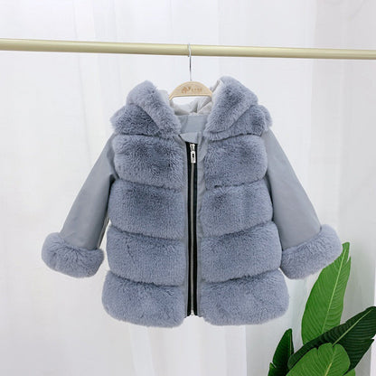 Manteau Enfant Fourré – Capuche Fourrure