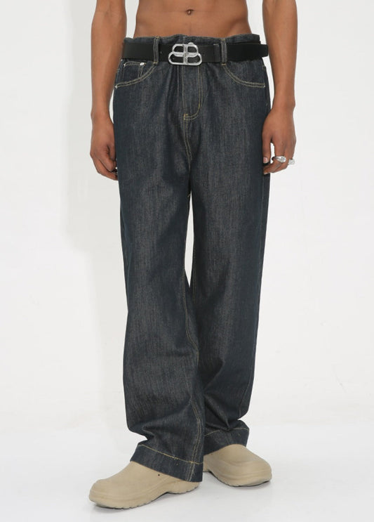 Warp straight leg raw denim