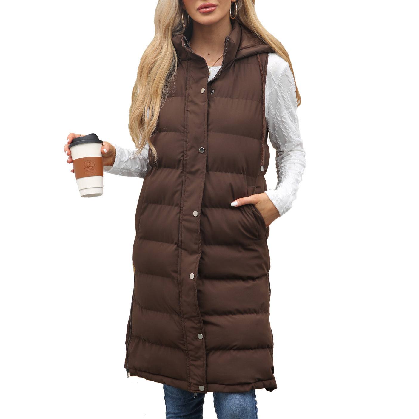 Gilet Femme Sans Manches – Capuche & Doudoune