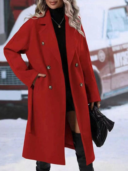 Manteau Trench Long Double Boutonnage