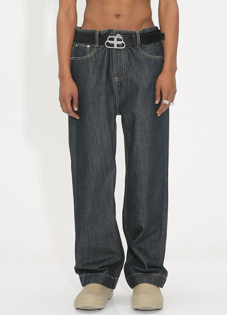 Warp straight leg raw denim