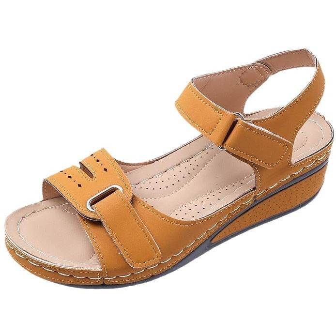 Sandales compensées à scratch