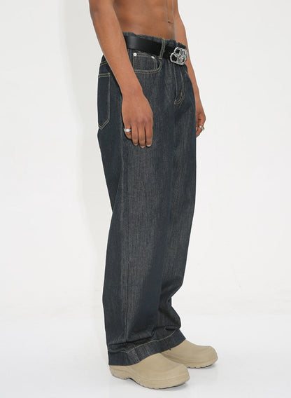 Warp straight leg raw denim