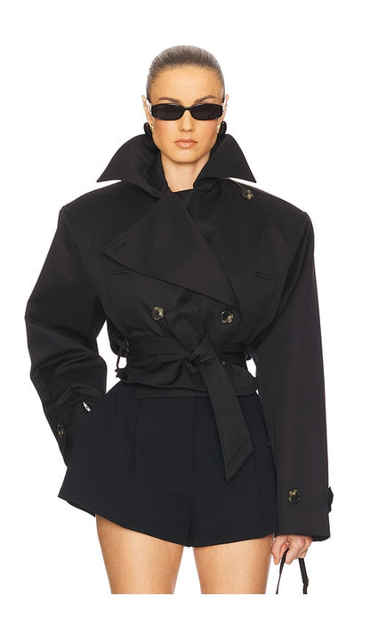 Flambeaux Oversized Cropped Trench