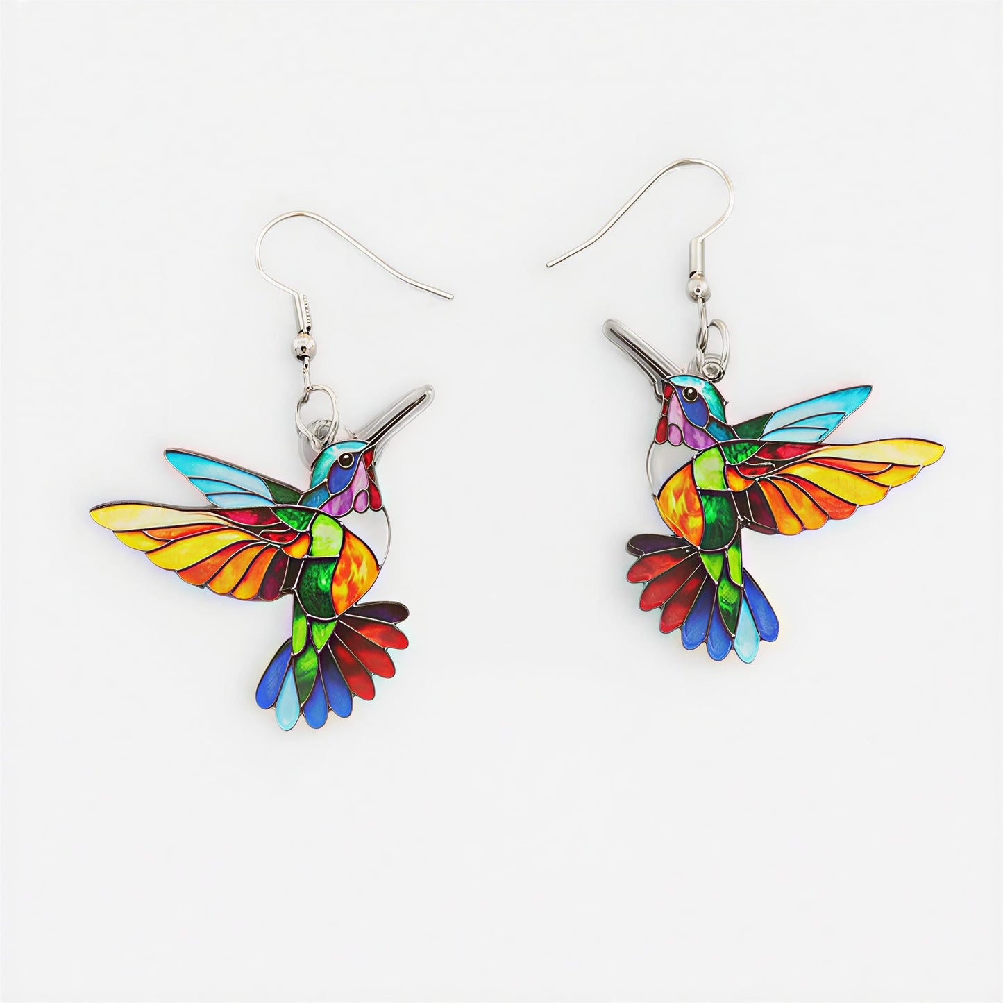 Boucles d’Oreilles Colibri Porte-Bonheur Collier Offert – Série Limitée
