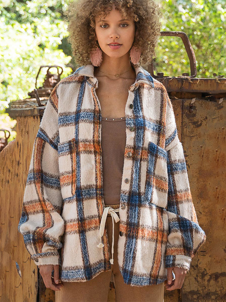 Veste Épais à Carreaux DOVIORA