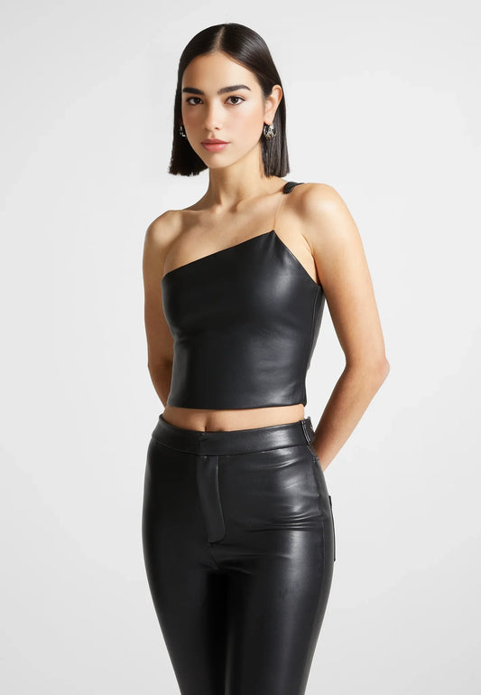 Houdini leather corset top