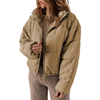 Manteau Hiver Épais à Col Montant