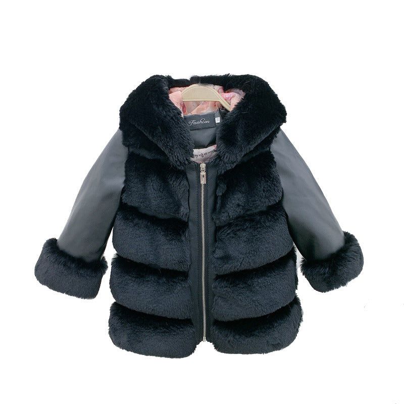 Manteau Enfant Fourré – Capuche Fourrure