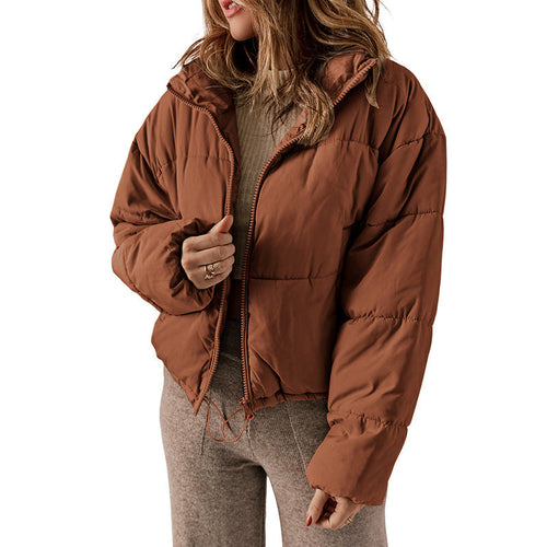 Manteau Hiver Épais à Col Montant