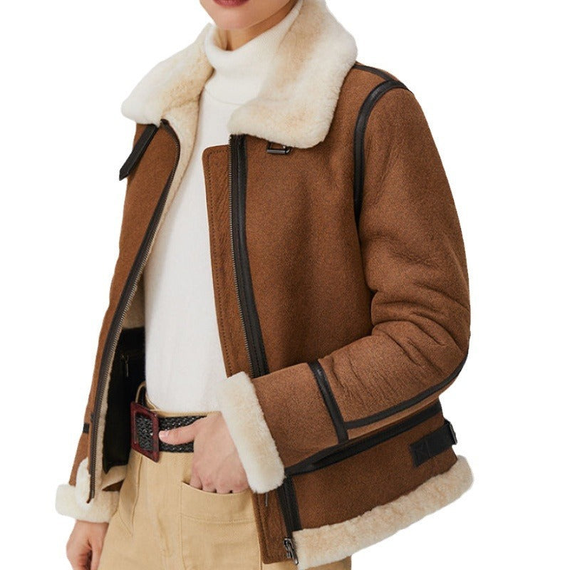 Manteau Femme Fourrure – Manches Longues