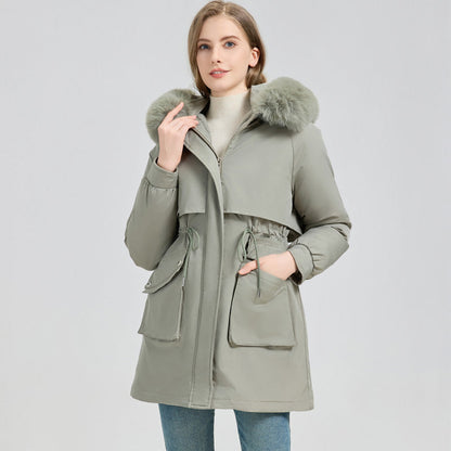 Parka Hiver Femme – Doublure Fourrure & Capuche